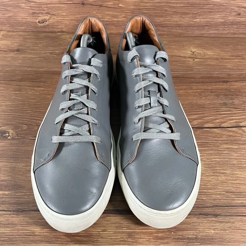 M. GEMI ‘The Lucente’ Gray Leather Sneakers Oxfords Men’s Size 12 (45) Shoes‎